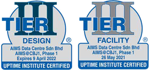 AIMS Cyberjaya Data Centre Tier Certifications AIMS Cyberjaya Data Centre Tier Certifications