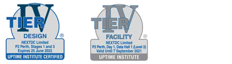 NEXTDC P2 Data Center Tier Certifications NEXTDC P2 Data Center Tier Certifications
