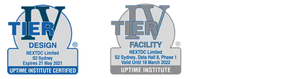 NEXTDC S2 Data Center Tier Certifications NEXTDC S2 Data Center Tier Certifications