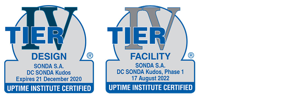 SONDA Kudos, Phase 1 Data Center Tier Certifications SONDA Kudos, Phase 1 Data Center Tier Certifications