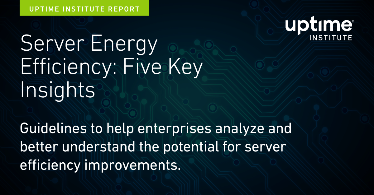 Server Energy Efficiency: Five Key Insights Server Energy Efficiency: Five Key Insights